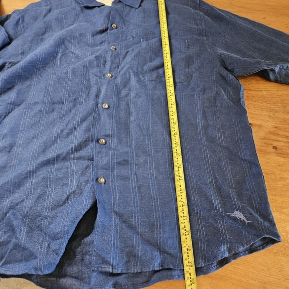 Tommy Bahama 100% Linen Long Sleeve Button Up Shirts Navy Size Large - Picture 7 of 9